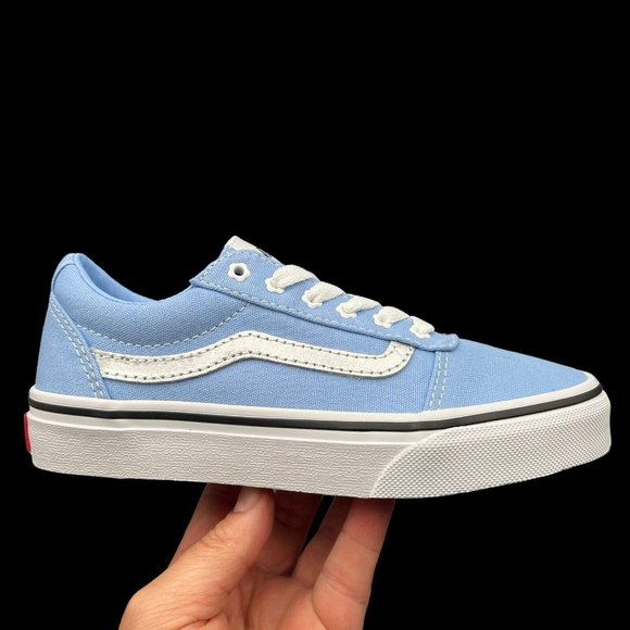 Vans Ward Little Girls Canva Skateboard Sneaker Size 11 Low Top Lace Up Shoes - Picture 2 of 16